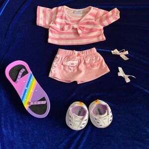 Build a Bear Skateboard Sport Set With Light-Up Skechers